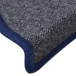 vidaXL Covorașe pentru scări, 15 buc., 56x17x3 cm, gri închis și albastru, semirotunde vidaXL Covorașe pentru scări, 15 buc., 56x17x3 cm, gri închis și albastru, semirotunde