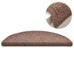 vidaXL Covorașe pentru scări, 15 buc., 56x17x3 cm, maro, semirotunde vidaXL Covorașe pentru scări, 15 buc., 56x17x3 cm, maro, semirotunde