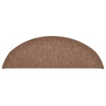 vidaXL Covorașe pentru scări, 15 buc., 56x17x3 cm, maro, semirotunde vidaXL Covorașe pentru scări, 15 buc., 56x17x3 cm, maro, semirotunde