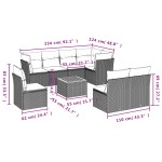 vidaXL Set mobilier de grădină cu perne, 9 piese, negru, poliratan