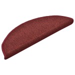 vidaXL Covorașe pentru trepte scară, 15 buc., roșu, 56x17x3 cm