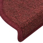 vidaXL Covorașe pentru trepte scară, 15 buc., roșu, 56x17x3 cm
