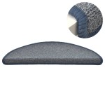 vidaXL Covorașe pentru scări, 15 buc., 56x17x3 cm, gri deschis și albastru, semirotunde vidaXL Covorașe pentru scări, 15 buc., 56x17x3 cm, gri deschis și albastru, semirotunde