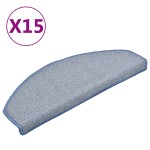 vidaXL Covorașe pentru scări, 15 buc., 65x24x4 cm, gri deschis și albastru, semirotunde, mari vidaXL Covorașe pentru scări, 15 buc., 65x24x4 cm, gri deschis și albastru, semirotunde, mari
