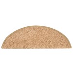 vidaXL Covorașe pentru scări, 15 buc., 56x17x3 cm, aurii, semirotunde