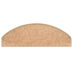 vidaXL Covorașe pentru trepte scară, 15 buc., auriu, 65 x 21 x 4 cm