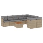 vidaXL Set canapele de grădină cu perne, 10 piese, bej, poliratan vidaXL Set canapele de grădină cu perne, 10 piese, bej, poliratan