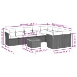 vidaXL Set canapele de grădină cu perne, 10 piese, bej, poliratan vidaXL Set canapele de grădină cu perne, 10 piese, bej, poliratan