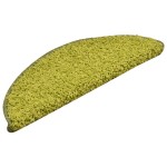 vidaXL Covorașe pentru trepte scară, 15 buc., verde, 56x17x3 cm