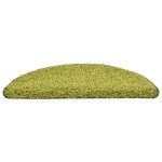 vidaXL Covorașe pentru trepte scară, 15 buc., verde, 56x17x3 cm