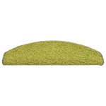 vidaXL Covorașe pentru trepte scară, 15 buc., verde, 65 x 21 x 4 cm