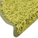 vidaXL Covorașe pentru trepte scară, 15 buc., verde, 65 x 21 x 4 cm