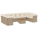 vidaXL Set canapele de grădină cu perne, 11 piese, bej, poliratan vidaXL Set canapele de grădină cu perne, 11 piese, bej, poliratan