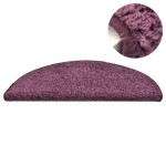 vidaXL Covorașe pentru trepte scară, 15 buc. violet închis, 56x17x3 cm