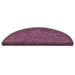 vidaXL Covorașe pentru trepte scară, 15 buc. violet închis, 56x17x3 cm