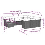 vidaXL Set canapele de grădină cu perne, 11 piese, negru, poliratan vidaXL Set canapele de grădină cu perne, 11 piese, negru, poliratan