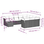 vidaXL Set canapele de grădină cu perne, 11 piese, bej, poliratan vidaXL Set canapele de grădină cu perne, 11 piese, bej, poliratan