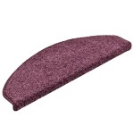 vidaXL Covorașe pentru trepte scară, 15 buc. violet închis, 65x21x4 cm