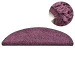 vidaXL Covorașe pentru trepte scară, 15 buc. violet închis, 65x21x4 cm