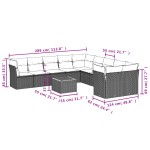 vidaXL Set canapele de grădină cu perne, 11 piese, bej, poliratan vidaXL Set canapele de grădină cu perne, 11 piese, bej, poliratan