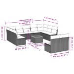 vidaXL Set canapele de grădină cu perne, 12 piese, bej, poliratan vidaXL Set canapele de grădină cu perne, 12 piese, bej, poliratan