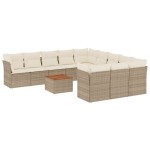 vidaXL Set canapele de grădină cu perne, 12 piese, bej, poliratan vidaXL Set canapele de grădină cu perne, 12 piese, bej, poliratan