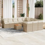 vidaXL Set canapele de grădină cu perne, 12 piese, bej, poliratan vidaXL Set canapele de grădină cu perne, 12 piese, bej, poliratan