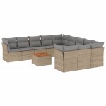 vidaXL Set canapele de grădină cu perne, 12 piese, bej, poliratan vidaXL Set canapele de grădină cu perne, 12 piese, bej, poliratan