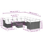 vidaXL Set canapele de grădină cu perne, 12 piese, bej, poliratan vidaXL Set canapele de grădină cu perne, 12 piese, bej, poliratan
