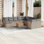 vidaXL Set canapele de grădină cu perne, 12 piese, bej, poliratan vidaXL Set canapele de grădină cu perne, 12 piese, bej, poliratan