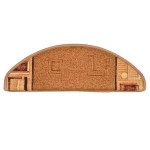vidaXL Covorașe scări autoadezive, 15 buc., bej, 65x21x4 cm