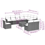 vidaXL Set canapele de grădină cu perne, 11 piese, bej, poliratan vidaXL Set canapele de grădină cu perne, 11 piese, bej, poliratan