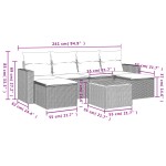 vidaXL Set canapele de grădină, 7 piese, cu perne, bej, poliratan vidaXL Set canapele de grădină, 7 piese, cu perne, bej, poliratan