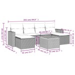 vidaXL Set canapele de grădină, 7 piese, cu perne, bej, poliratan vidaXL Set canapele de grădină, 7 piese, cu perne, bej, poliratan