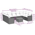 vidaXL Set canapele de grădină cu perne, 10 piese, bej, poliratan vidaXL Set canapele de grădină cu perne, 10 piese, bej, poliratan