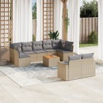 vidaXL Set canapele de grădină cu perne, 10 piese, bej, poliratan vidaXL Set canapele de grădină cu perne, 10 piese, bej, poliratan