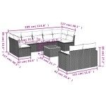 vidaXL Set mobilier de grădină cu perne, 10 piese, gri, poliratan vidaXL Set mobilier de grădină cu perne, 10 piese, gri, poliratan