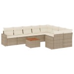 vidaXL Set canapele de grădină cu perne, 10 piese, bej, poliratan vidaXL Set canapele de grădină cu perne, 10 piese, bej, poliratan