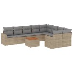 vidaXL Set canapele de grădină cu perne, 10 piese, bej, poliratan vidaXL Set canapele de grădină cu perne, 10 piese, bej, poliratan