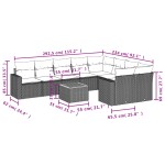 vidaXL Set canapele de grădină cu perne, 10 piese, bej, poliratan vidaXL Set canapele de grădină cu perne, 10 piese, bej, poliratan