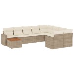 vidaXL Set canapele de grădină cu perne, 10 piese, bej, poliratan vidaXL Set canapele de grădină cu perne, 10 piese, bej, poliratan