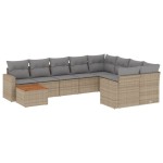 vidaXL Set canapele de grădină cu perne, 10 piese, bej, poliratan vidaXL Set canapele de grădină cu perne, 10 piese, bej, poliratan