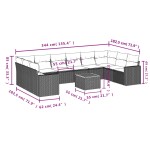 vidaXL Set canapele de grădină cu perne, 11 piese, bej, poliratan vidaXL Set canapele de grădină cu perne, 11 piese, bej, poliratan