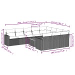 vidaXL Set canapele de grădină cu perne, 11 piese, bej, poliratan vidaXL Set canapele de grădină cu perne, 11 piese, bej, poliratan