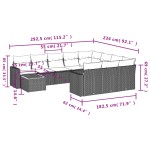 vidaXL Set canapele de grădină cu perne, 11 piese, bej, poliratan vidaXL Set canapele de grădină cu perne, 11 piese, bej, poliratan
