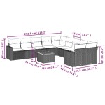 vidaXL Set canapele de grădină cu perne, 11 piese, bej, poliratan vidaXL Set canapele de grădină cu perne, 11 piese, bej, poliratan