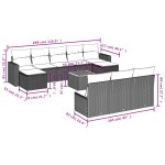 vidaXL Set canapele de grădină cu perne, 11 piese, bej, poliratan vidaXL Set canapele de grădină cu perne, 11 piese, bej, poliratan