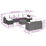 vidaXL Set canapele de grădină cu perne, 10 piese, bej, poliratan vidaXL Set canapele de grădină cu perne, 10 piese, bej, poliratan