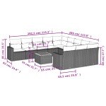 vidaXL Set canapea de grădină cu perne, 12 piese, gri, poliratan vidaXL Set canapea de grădină cu perne, 12 piese, gri, poliratan