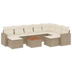 vidaXL Set canapele de grădină cu perne, 10 piese, bej, poliratan vidaXL Set canapele de grădină cu perne, 10 piese, bej, poliratan